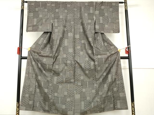 平和屋着物●本場大島紬　カタス9マルキ　吉祥色紙重ね文　正絹　逸品　未使用　AABH8865cs