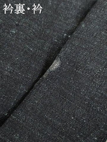 平和屋着物●男性　結城ちぢみ　杢　正絹　逸品　AABH8866cs
