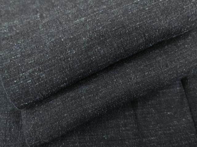 平和屋着物●男性　結城ちぢみ　杢　正絹　逸品　AABH8866cs