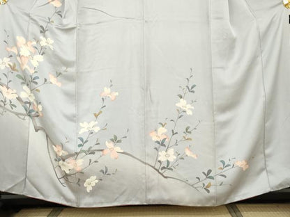 平和屋着物●訪問着　枝花文　暈し染め　正絹　逸品　AABH8870cs