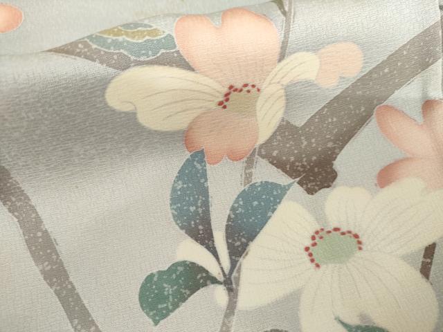 平和屋着物●訪問着　枝花文　暈し染め　正絹　逸品　AABH8870cs