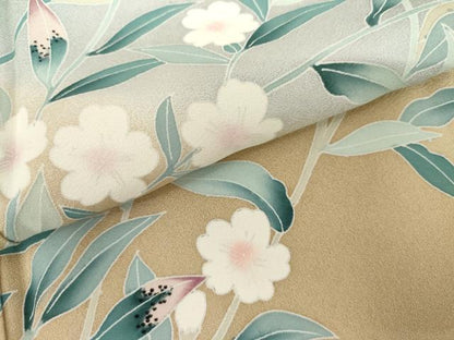 平和屋着物●訪問着　友禅　作家物　枝花文　暈し染め　正絹　逸品　AABH8871cs