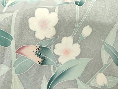 平和屋着物●訪問着　友禅　作家物　枝花文　暈し染め　正絹　逸品　AABH8871cs
