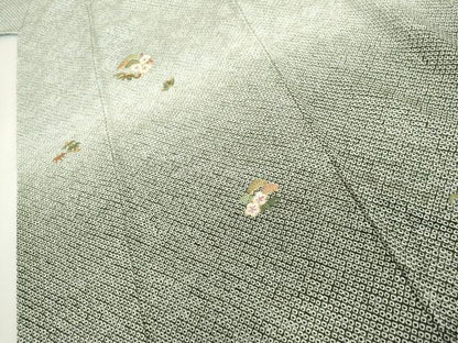 平和屋着物●訪問着　総絞り　松竹梅丸文　暈し染め　金糸　正絹　逸品　AABH8876cs