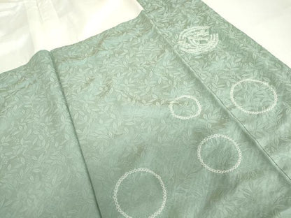 平和屋着物●訪問着　総絞り　松竹梅丸文　暈し染め　金糸　正絹　逸品　AABH8876cs