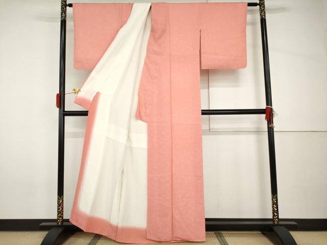 平和屋着物●江戸小紋　松彩苑　草花文　正絹　逸品　AABH8878cs