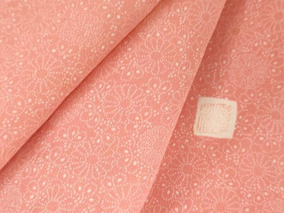 平和屋着物●江戸小紋　松彩苑　草花文　正絹　逸品　AABH8878cs