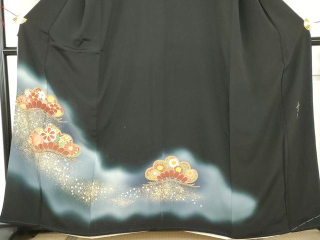平和屋着物○京友禅の第一人者 松井青々 黒留袖 駒