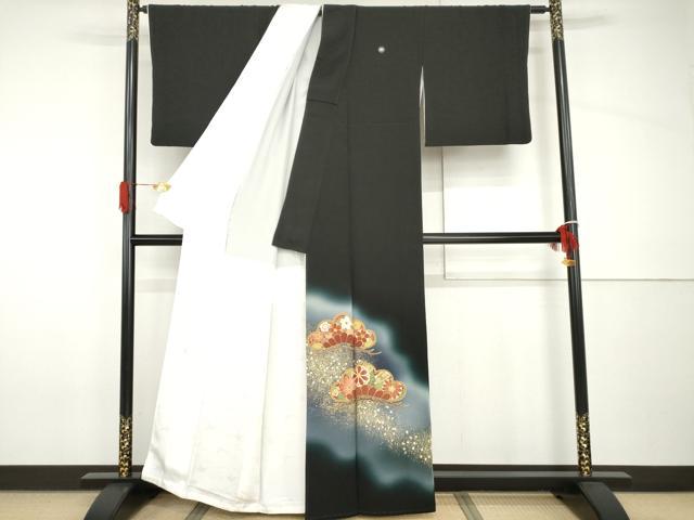 平和屋着物○京友禅の第一人者 松井青々 黒留袖 駒