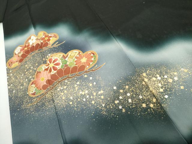 平和屋着物○京友禅の第一人者 松井青々 黒留袖 駒