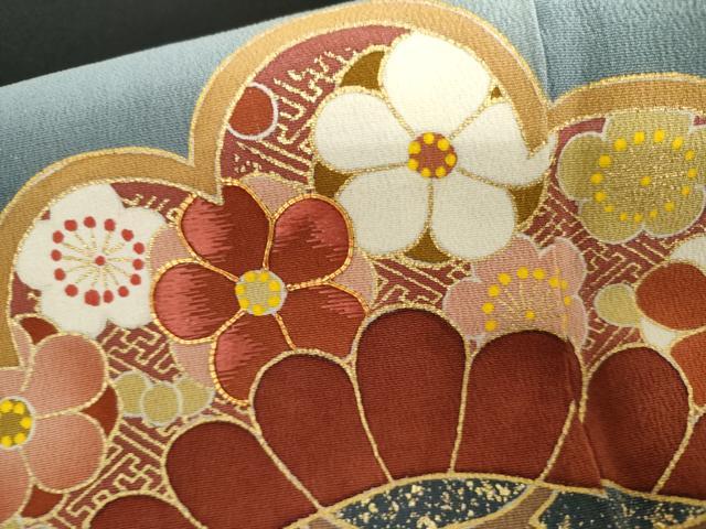 平和屋着物●京友禅の第一人者　松井青々　小紋　霞文　正絹　逸品　AABH4884fy 平和屋着物○京友禅の第一人者 松井青々 黒留袖 駒