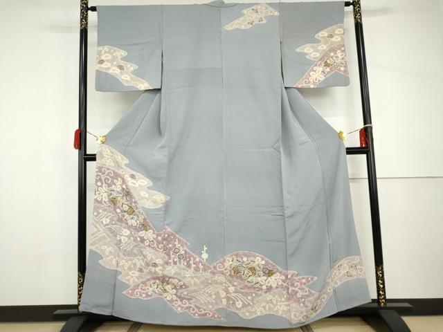 平和屋着物●訪問着　辻が花　絞り　正絹　逸品　AABH8900cs