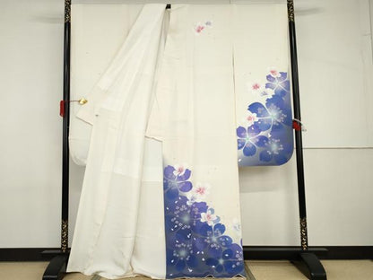 平和屋着物●豪華振袖　舞桜文　暈し染め　正絹　逸品　AABH8911cs
