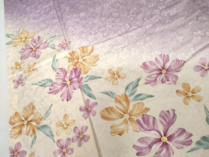 平和屋着物●豪華振袖　草花文　暈し染め　正絹　逸品　AABH8912cs