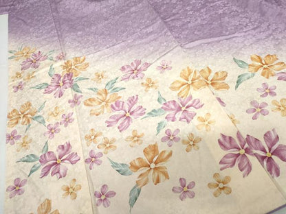 平和屋着物●豪華振袖　草花文　暈し染め　正絹　逸品　AABH8912cs