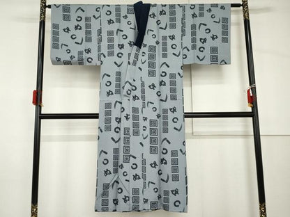 平和屋着物●男性　長襦袢　袷　かまわぬ　正絹　逸品　AABH8934cs