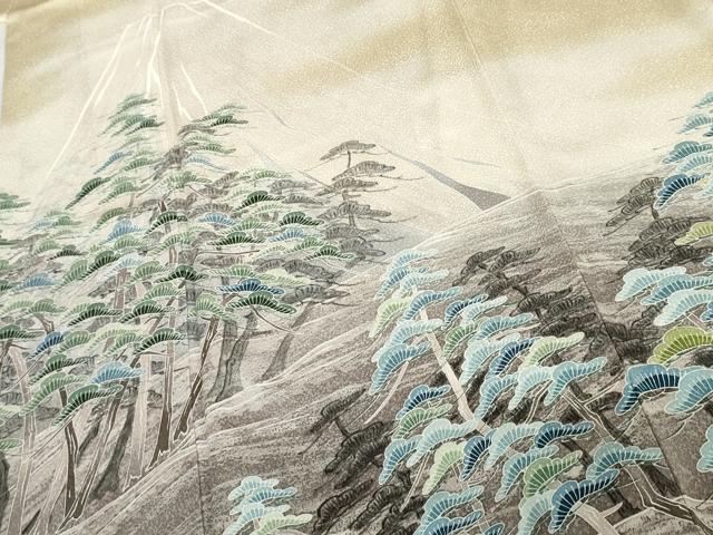 平和屋着物●豪華色留袖　作家物　枝花文　正絹　逸品　AABH8955cs