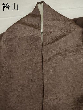 平和屋着物●訪問着　刺繍　蔦の葉文　金糸　鬼しぼ縮緬　浜ちりめん　反端付き　正絹　逸品　AABH8958cs