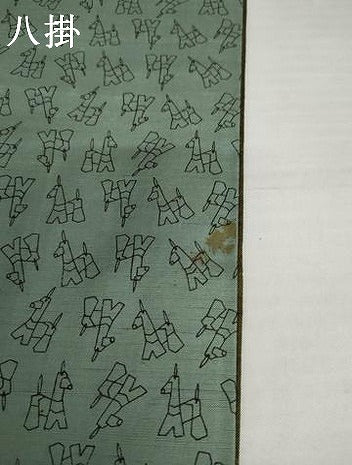 平和屋着物●訪問着　紬地　片身替わり　縞　正絹　逸品　AABH8961cs