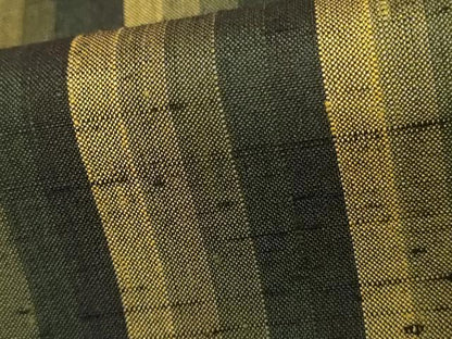 平和屋着物●訪問着　紬地　片身替わり　縞　正絹　逸品　AABH8961cs