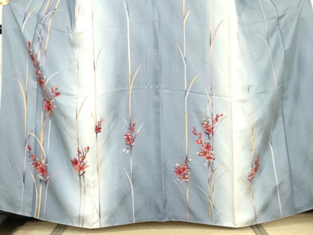 平和屋着物●訪問着　手描き　枝花文　暈し染め　正絹　逸品　AABH8967cs
