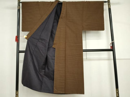 平和屋着物●男性　紬　霞文　正絹　逸品　未使用　AABH8968cs