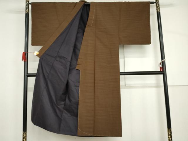 平和屋着物●男性　紬　霞文　正絹　逸品　未使用　AABH8968cs