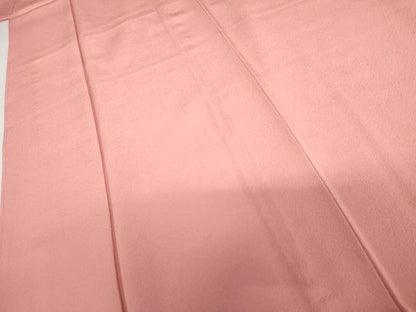 平和屋着物●上質な色無地　紅梅色　正絹　逸品　未使用　AABH8974cs