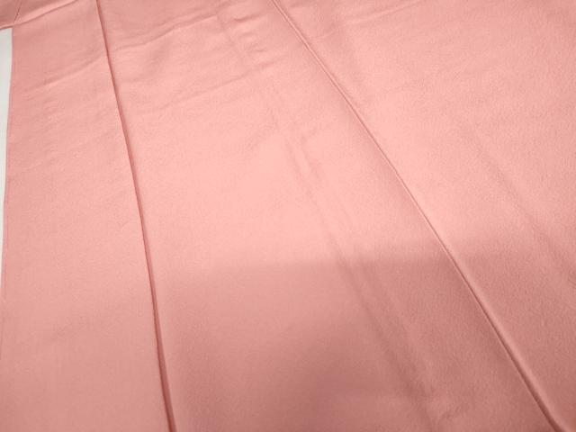 平和屋着物●上質な色無地　紅梅色　正絹　逸品　未使用　AABH8974cs