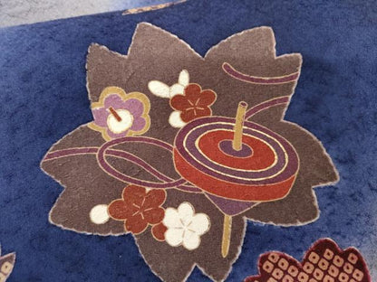 平和屋着物●豪華振袖　駒刺繍　舞桜　玩具　暈し染め　金彩　正絹　逸品　AABH8977cs