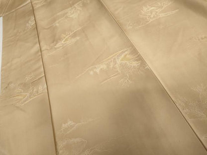 平和屋着物●上質な小紋　地紋起こし　風景文　暈し染め　正絹　逸品　AABH8978cs