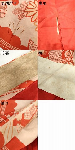 平和屋着物●アンティーク　大正ロマン　長襦袢　袷　松竹梅船文　正絹　逸品　AABH8992cs