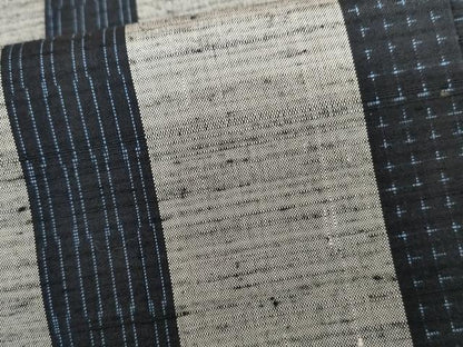 平和屋着物●結城紬　亀甲絣　正絹　逸品　AABH8994cs