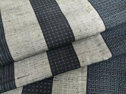 平和屋着物●結城紬　亀甲絣　正絹　逸品　AABH8994cs