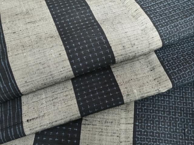 平和屋着物●結城紬　亀甲絣　正絹　逸品　AABH8994cs