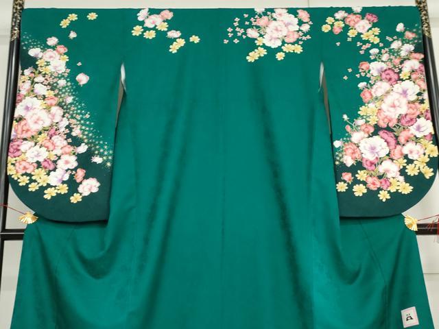 平和屋着物●「anan」ブランド　小振袖　二尺袖　草花文　暈し染め　AABH8997cs