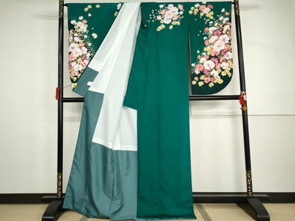 平和屋着物●「anan」ブランド　小振袖　二尺袖　草花文　暈し染め　AABH8997cs