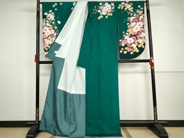平和屋着物●「anan」ブランド　小振袖　二尺袖　草花文　暈し染め　AABH8997cs