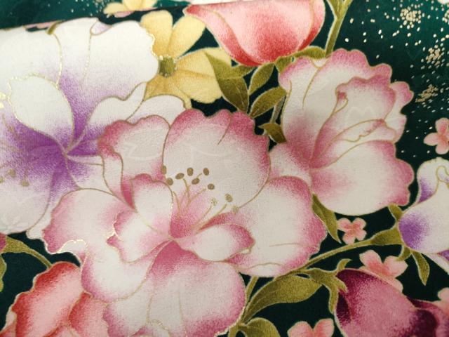 平和屋着物●「anan」ブランド　小振袖　二尺袖　草花文　暈し染め　AABH8997cs