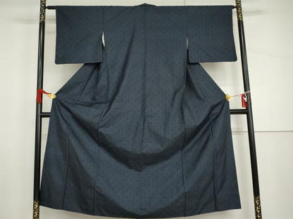 平和屋着物●本場大島紬　一元絣　幾何学文様　正絹　逸品　AABH9000cs