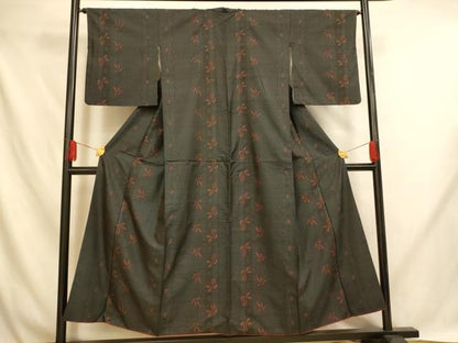 平和屋着物■本場大島紬 枝花間道 正絹 逸品 AABH9003fw