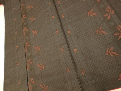 平和屋着物■本場大島紬 枝花間道 正絹 逸品 AABH9003fw