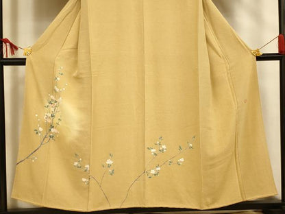 平和屋着物■訪問着　作家物　枝花文　暈し染め　正絹　逸品　AABH9010fw