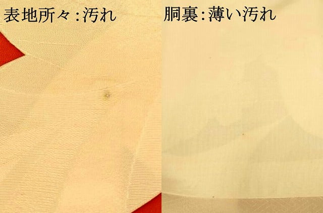 平和屋着物■豪華振袖　地紋起こし　草花文　金彩　正絹　逸品　AABH9018fw