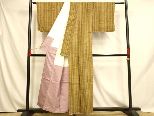 平和屋着物■上質な紬　花間道　正絹　逸品　AABH9025fw