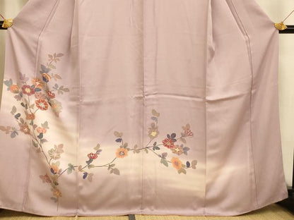 平和屋着物■訪問着 更紗花文 暈し染め 正絹 逸品 AABH9027fw