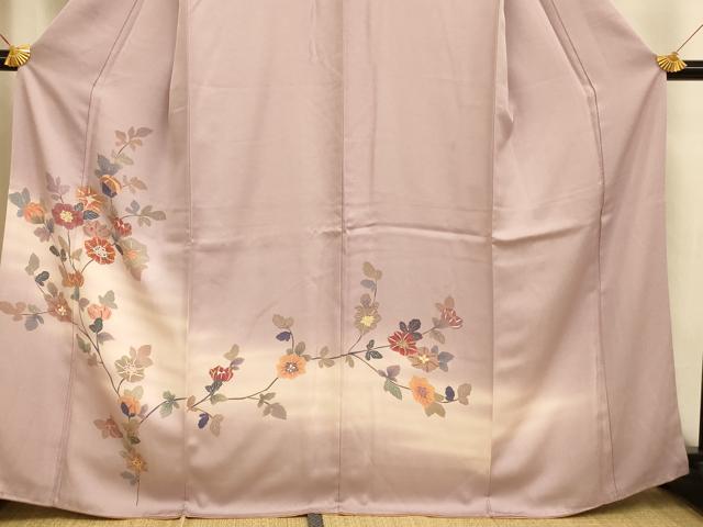 平和屋着物■訪問着 更紗花文 暈し染め 正絹 逸品 AABH9027fw