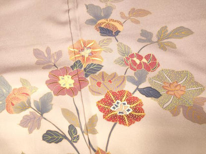 平和屋着物■訪問着 更紗花文 暈し染め 正絹 逸品 AABH9027fw