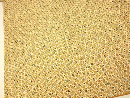 平和屋着物■上質な小紋 型染め 花丸文 正絹 逸品 AABH9035fw