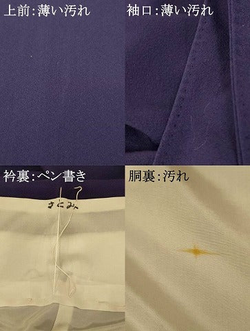 平和屋着物■上質な色無地 深紫色 正絹 逸品 AABH9037fw